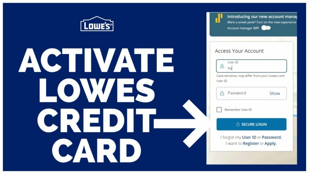 activate lowes credit card