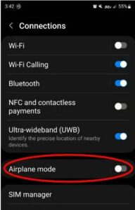 Toggle Airplane Mode