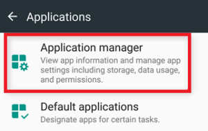 Click on the option named App Manager