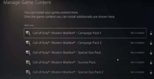 Modern Warfare Install Suspended PS4
