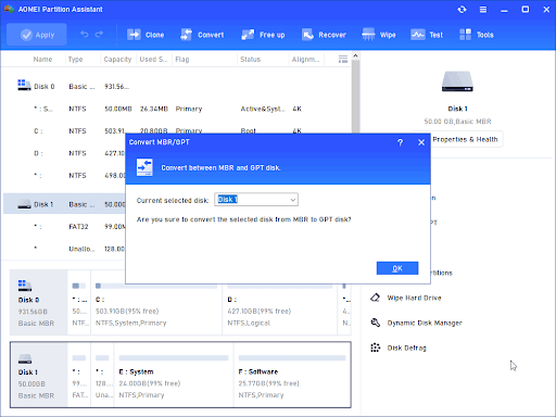 A reliable tool to convert Windows 10 MBR and GPT without reinstalling OS