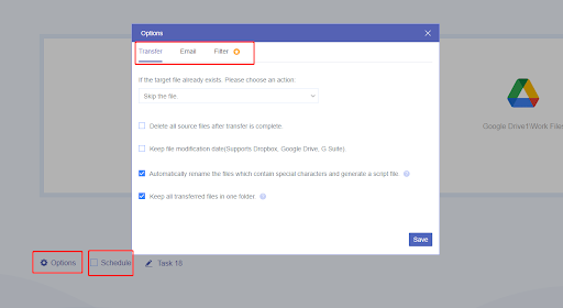 Configure Google Drive Data Migration Settings